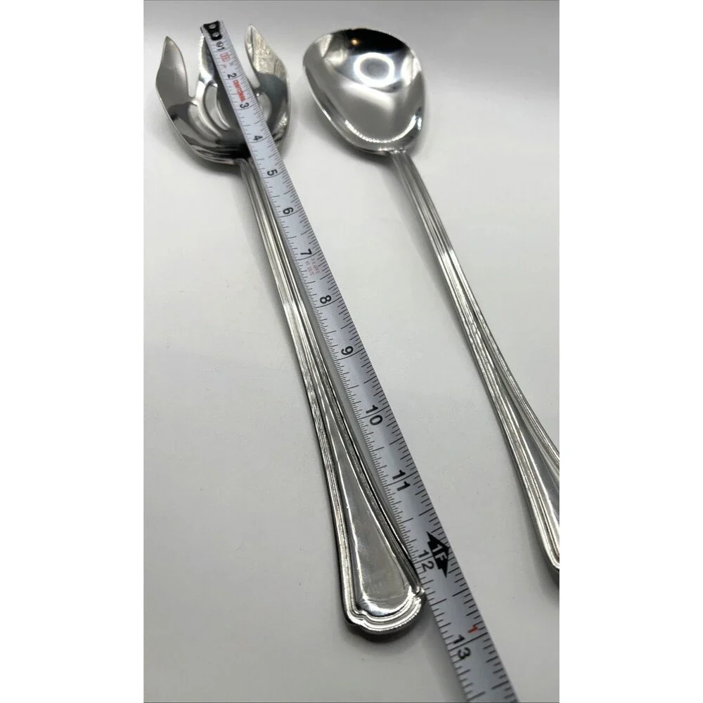 2 PIECE SERVING SET Reed & Barton Stainless (Arlington Newton?) Great Shape!